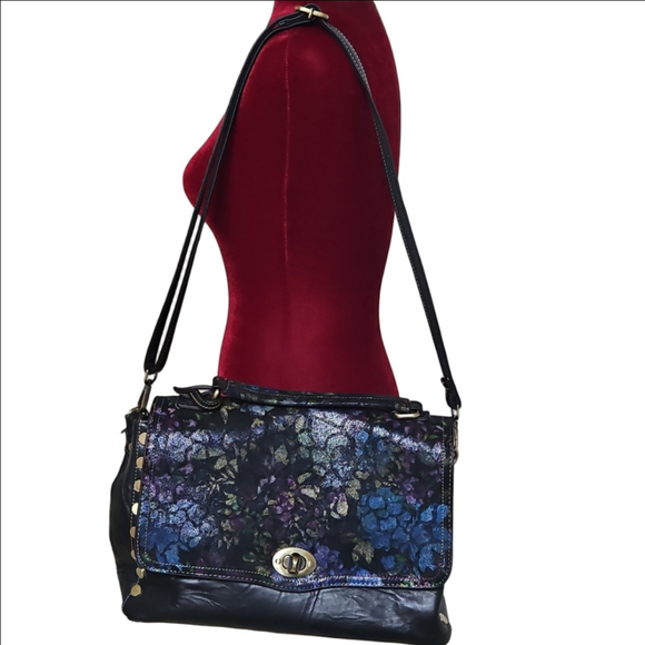 Spring Step Handbags - Spring Step L'Artist Leather Floral Shoulder Bag